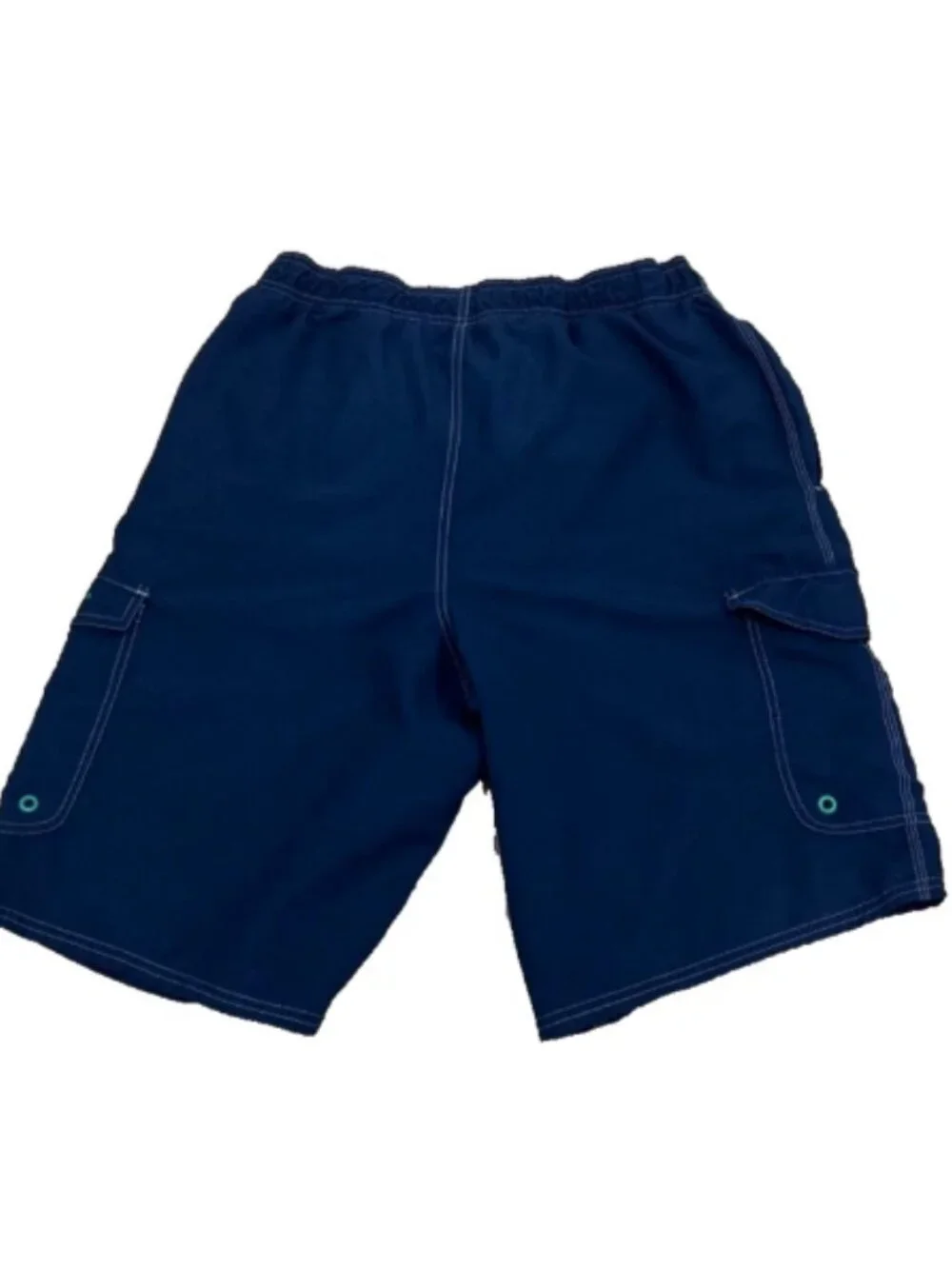 Vtg Beverly Hills Polo Club Navy Blue Green Swim Trunks Board Shorts